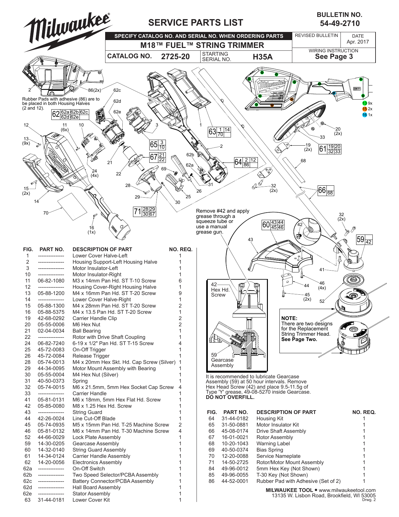 Milwaukee 282520 Parts Breakdown edu.svet.gob.gt
