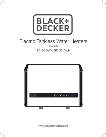 Black + Decker BD-27-DWH 27kW 5.3GPM Tankless Electric Water Heater