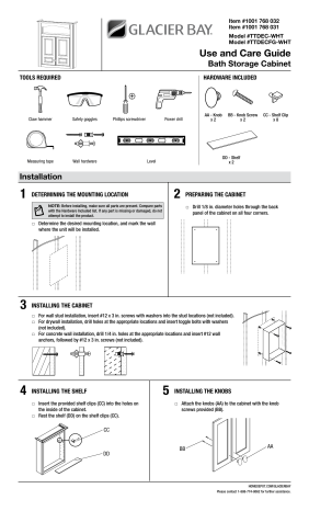 Glacier Bay Ttdecfg Wht Modular 24 3 5 In W X 29 H 6 Glacier Bay Ttdecfg Wht Modular 24 3 5, Glacier Bay Vanity Manual