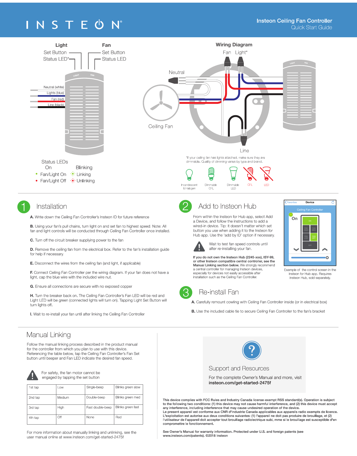 insteon fan control