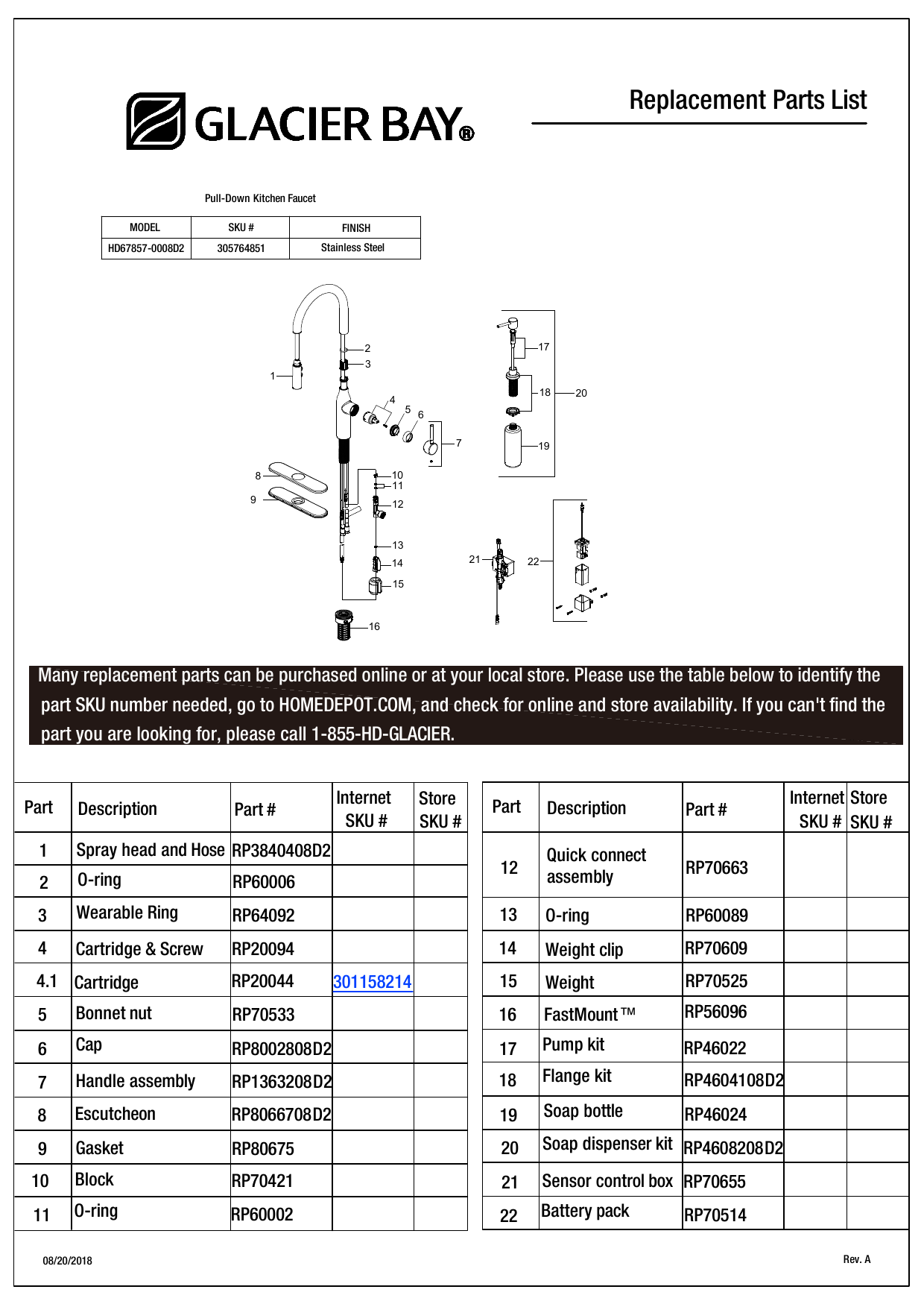 Glacier Bay Kitchen Faucet Parts Diagram Things In The Kitchen