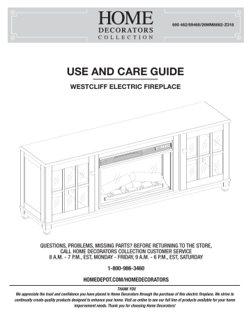 Replacement Parts Home Decorators Collection 103126 Manualzz - Home Decorators Collection Fireplace Replacement Parts Replacement Parts Home Decorators Collection 103126 Manualzz - Home Decorators Collection Fireplace Replacement Parts
