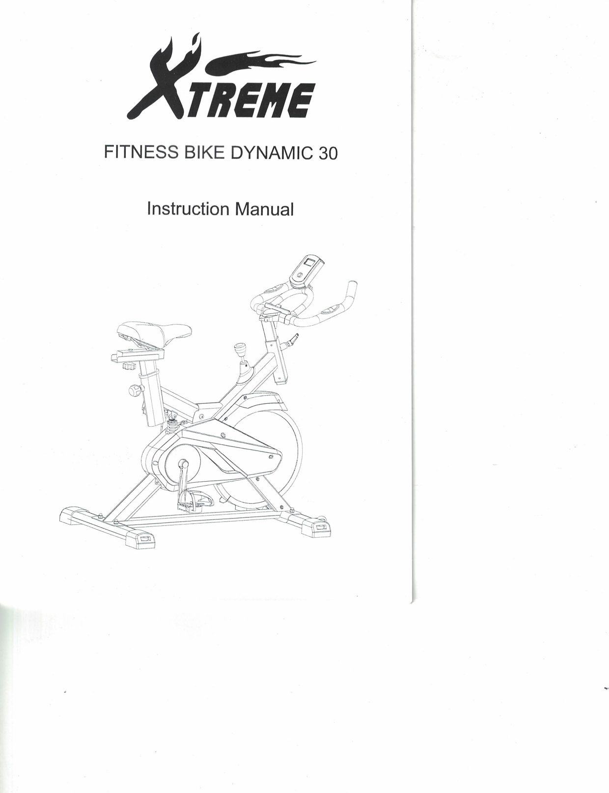 xtreme power exercise bike parts