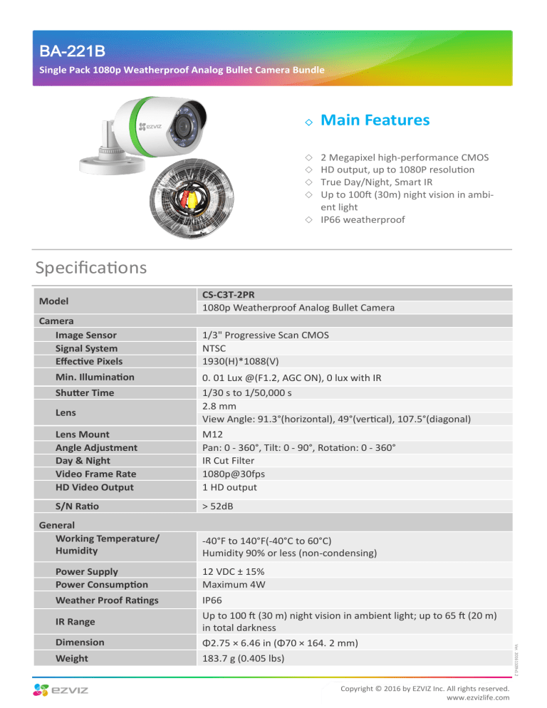 Ezviz Ba 221b Specification Manualzz