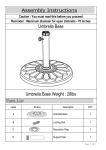 Noble House Livia 28 lbs. Steel Patio Umbrella Base User guide