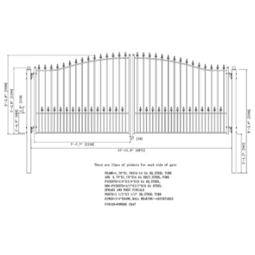 ALEKO DG16MUND-HD Munich Style 16 ft. x 6 ft. Black Steel Dual Driveway Fence Gate Instructions / Assembly | Manualzz