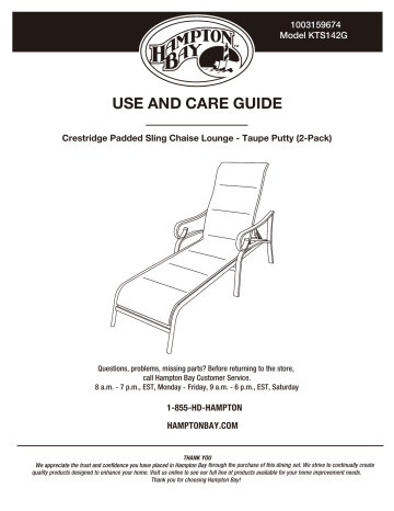 Hampton Bay Kts142g Crestridge Padded Sling Stacking Outdoor Chaise Lounge In Putty 2 Pack Instructions Assembly Manualzz - Hampton Bay Stacking Sling Chaise Lounge Hampton Bay Kts142g Crestridge Padded Sling Stacking Outdoor Chaise Lounge In Putty 2 Pack Instructions Assembly Manualzz - Hampton Bay Stacking Sling Chaise Lounge