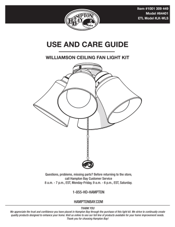 Hampton Bay 64401 Williamson Led Ceiling Fan Light Kit Installation Guide Manualzz Hampton Bay 64401 Williamson Led, Altura Led Ceiling Fan Light Kit Installation Guide