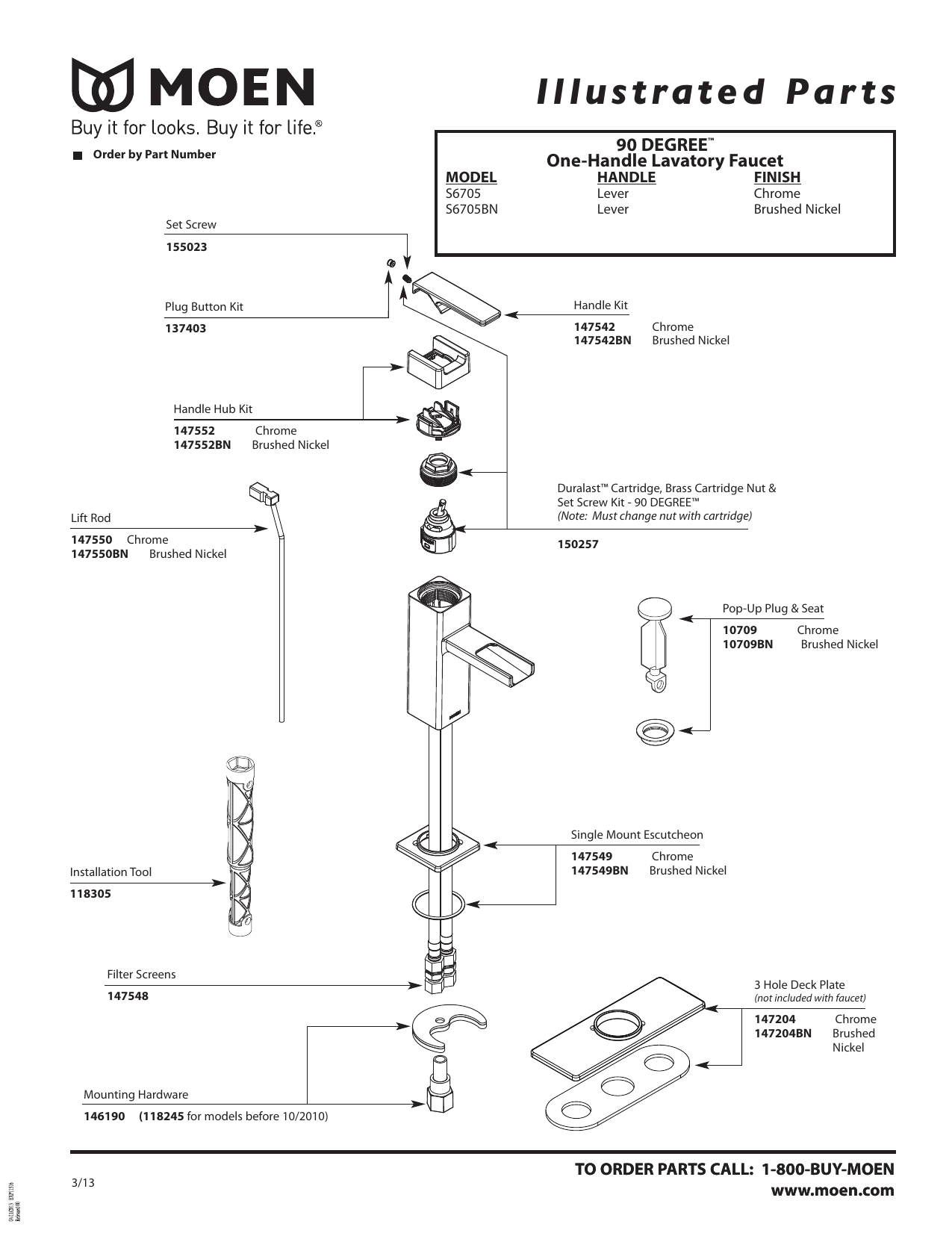 Chrome Moen S6705 90-Degree One-Handle Low Arc Bathroom Faucet ...