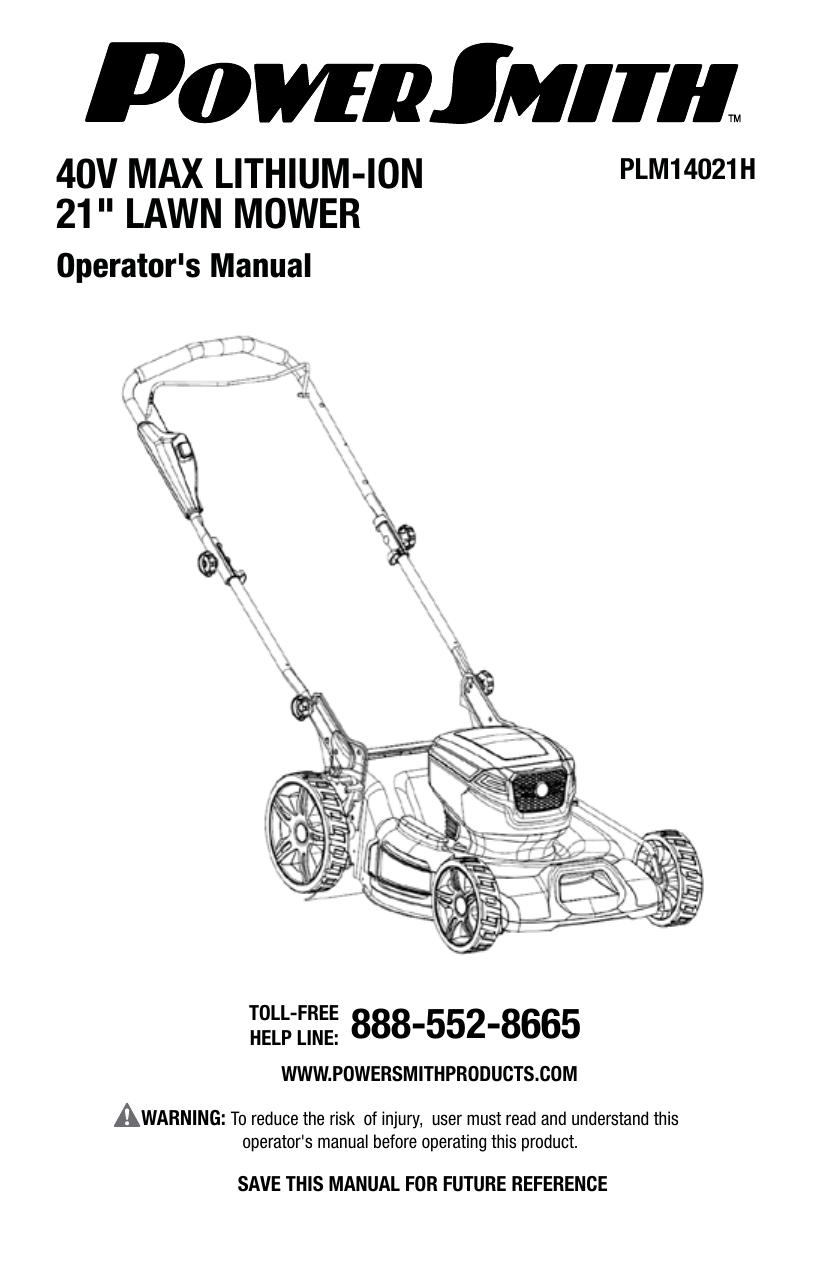 Powersmith 40v lawn discount mower