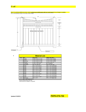 Weatherables PKPR-OTS-7X6 Halifax 7 ft. H x 6 ft. W Khaki Vinyl Privacy Fence Panel Kit Instructions / Assembly | Manualzz