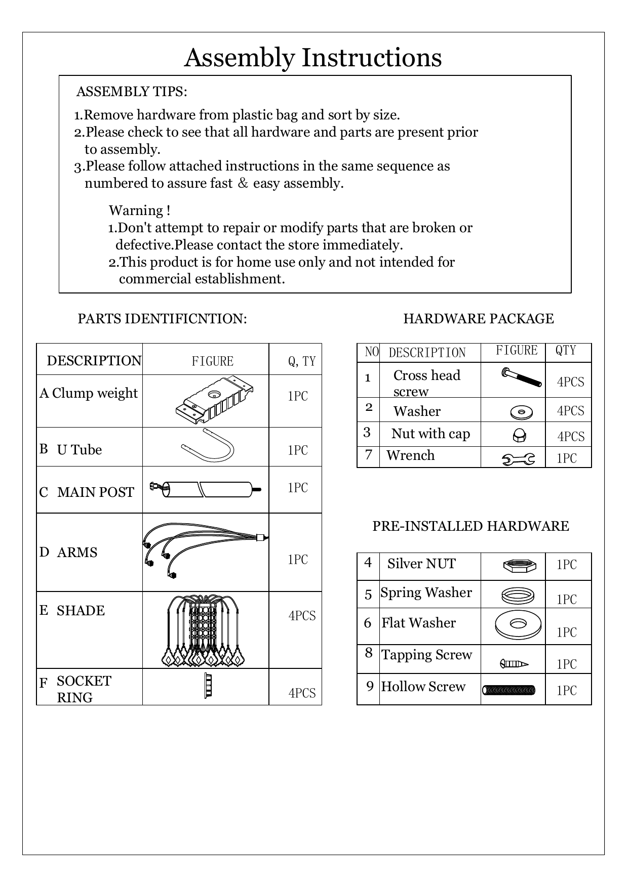 Ore International 6966g 84 In Polished Brass Floor Lamp With Crystal Like Shade Instructions Assembly Manualzz 6966g 84 In Polished Brass Floor Lamp, Ore International Floor Lamp Polished Brass