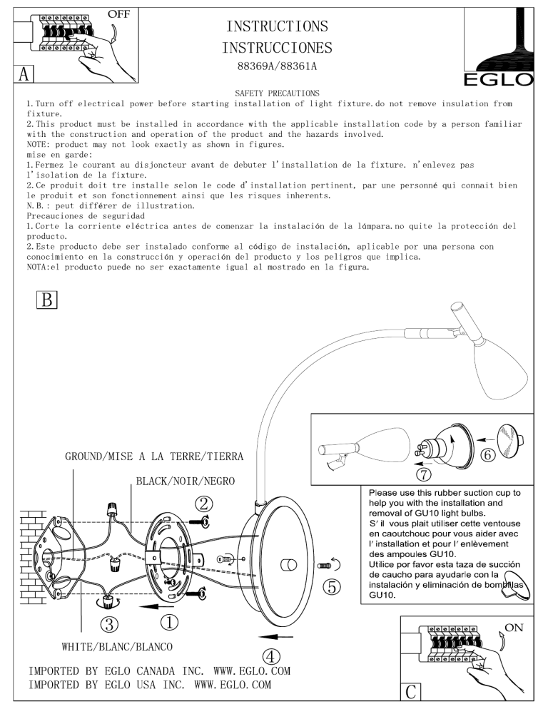 Eglo 88361A Installation guide | Manualzz