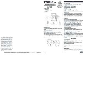 Tork SA130 Instructions | Manualzz