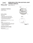 Brilliant Evolution BRRC113 LED White Wireless Ultra Thin Puck Light (2-Pack) Owner's Manual