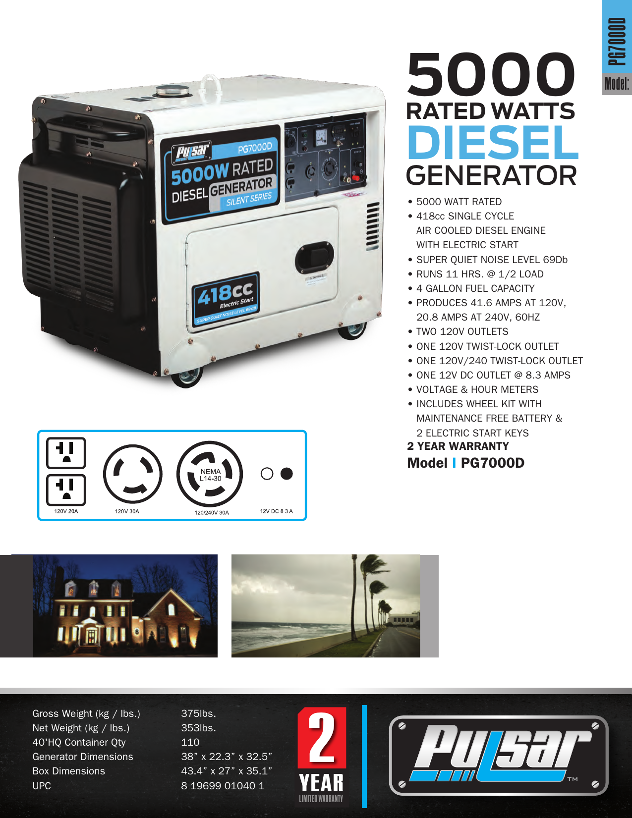 Details about   Oil Dipstick & O-Ring For Pulsar Portable Diesel Generator 7000 Watts PG7000D 