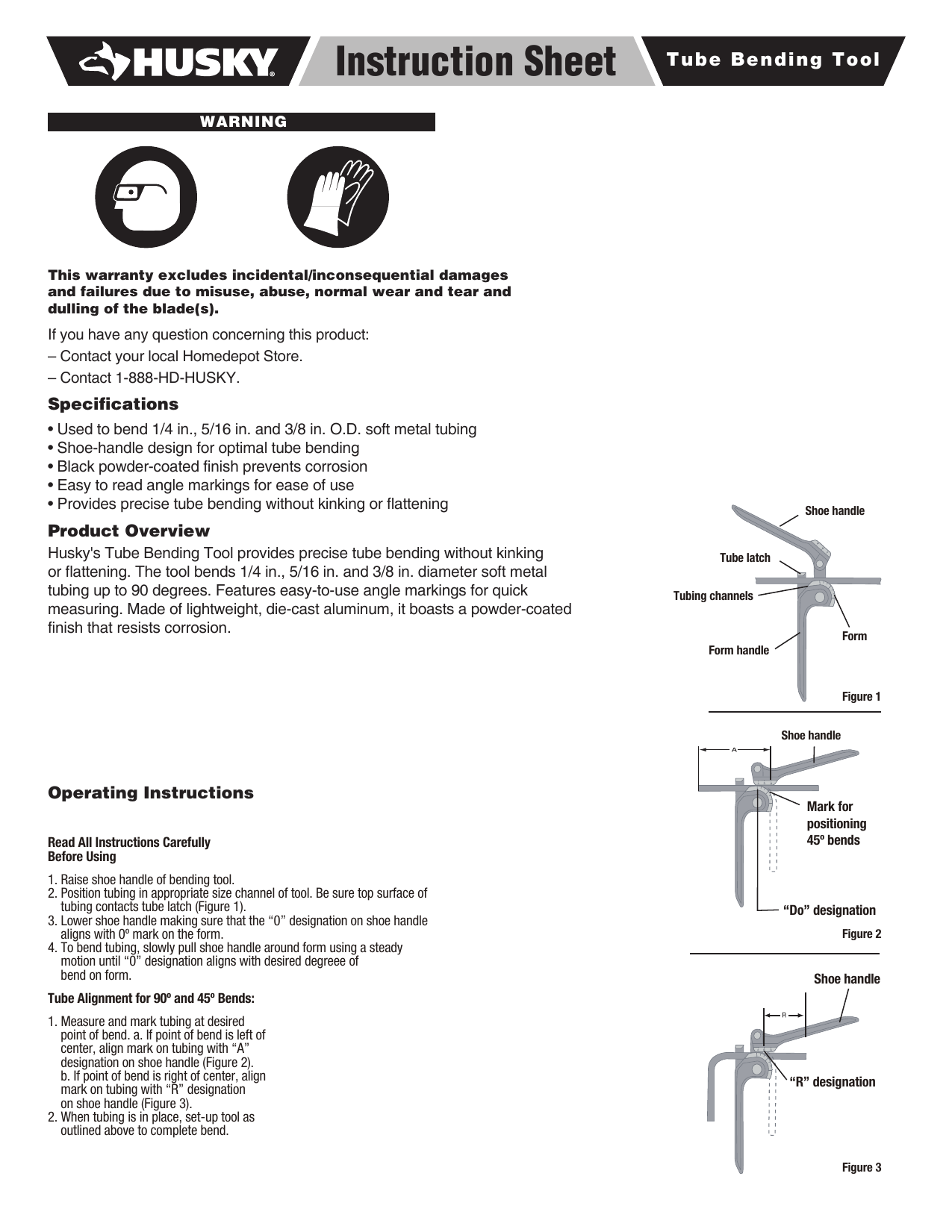 Husky 80-535-111 Tube Bending Tool Instructions / Assembly | Manualzz