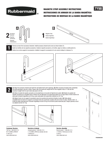 Rubbermaid Zinc Single Track Universal Hardware Pack FG4C7406ZINC