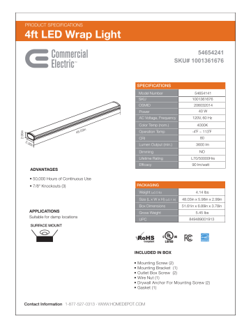 commercial electric 54654241