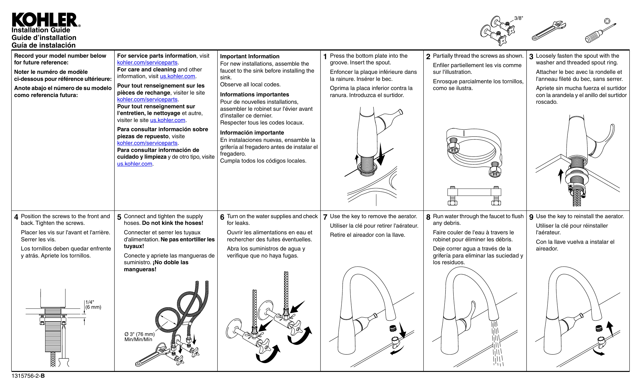 Kohler K 22035 Bl Installation Guide Manualzz