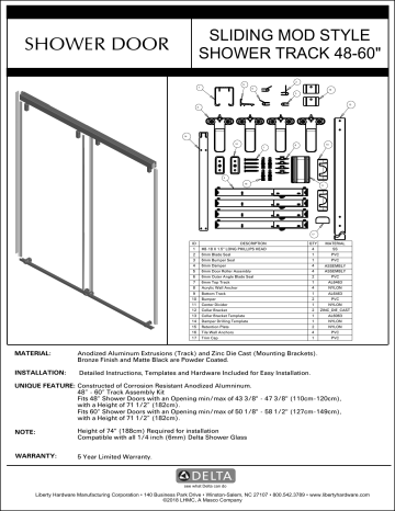 Delta Sd Lyndall 48 In X 71 1 2 In Frameless Mod Soft Close Sliding Shower