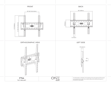 Promounts 32-Inch to 60-Inch Medium Tilt TV Wall Mount Ft44