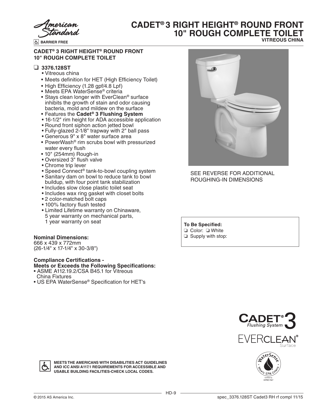 American Standard H2Option ADA Dual Flush Right Height , 42% OFF