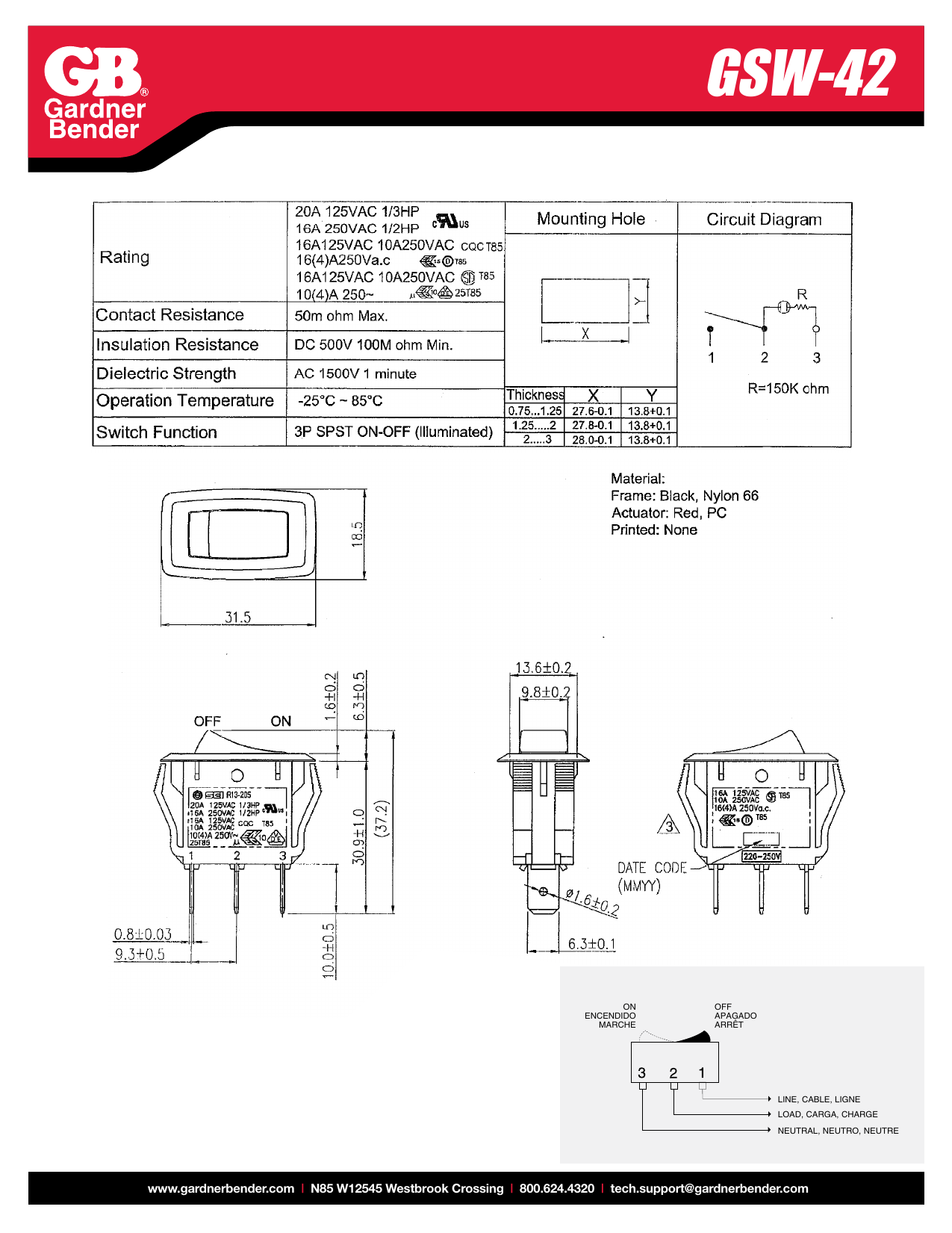 Gardner Bender Lighted Rocker Switch Wiring | Shelly Lighting