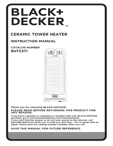 BLACK+DECKER BHTC571 Tower Heater