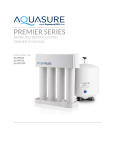 AQUASURE AF-PRE12 Premier Series Reverse Osmosis Pre-Filtration Stage 1 and 2 Replacement Water Filter Cartridges Owner's Manual