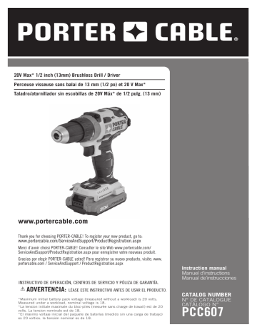 Porter-Cable PCCK619L2 20-Volt MAX Lithium-Ion Brushless Cordless Combo Kit (2-Tool) Manual | Manualzz