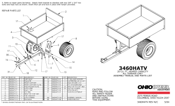 Ohio Steel 3460H-ATV 20 cu. ft. 1500 lb. Heavy Duty ATV Cart Instructions | Manualzz