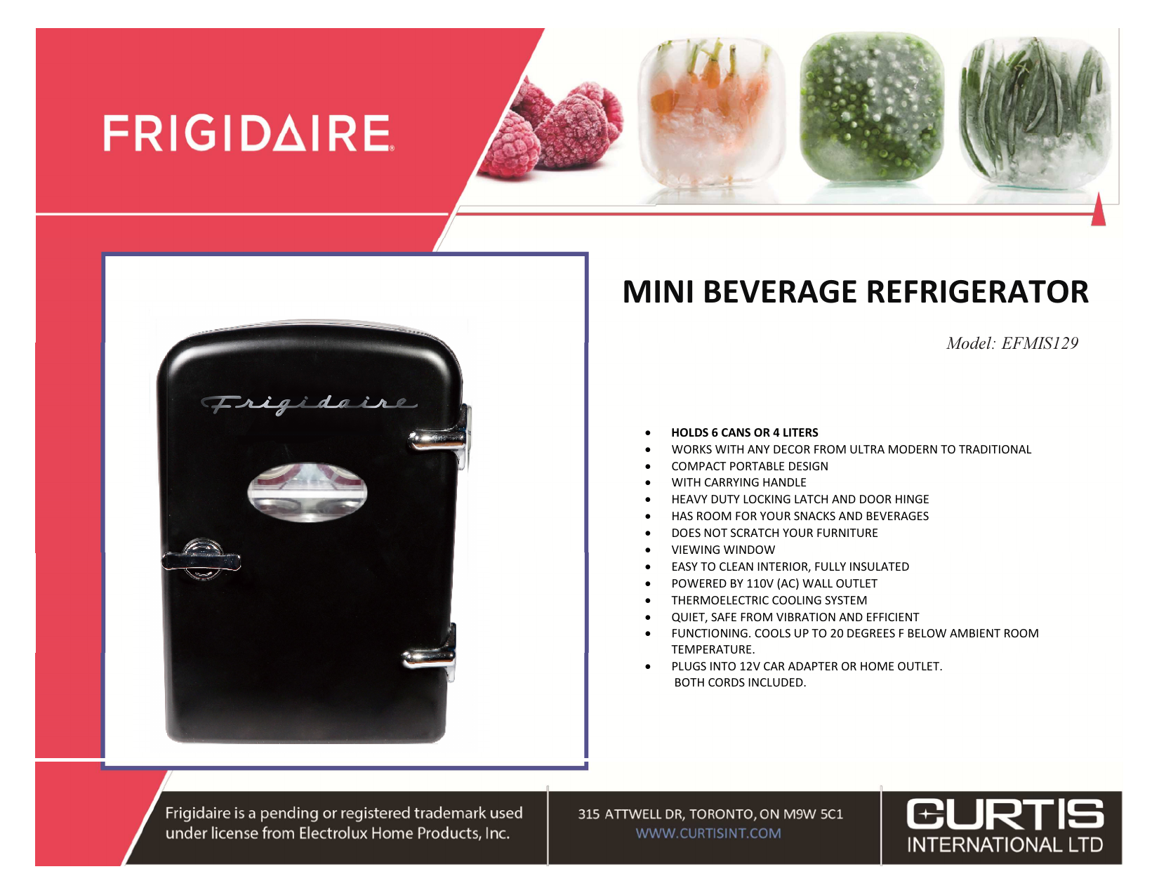 Frigidaire Efmis129 Black Specification Manualzz