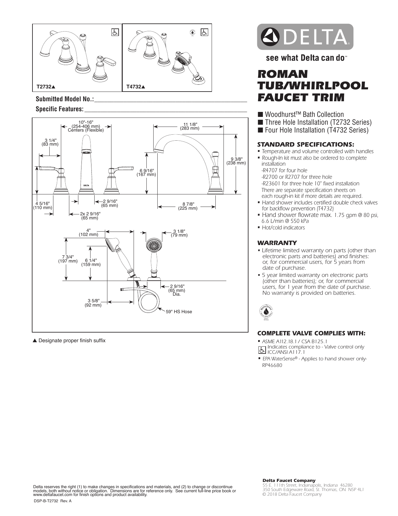 Delta T4732 Ss Specification Manualzz