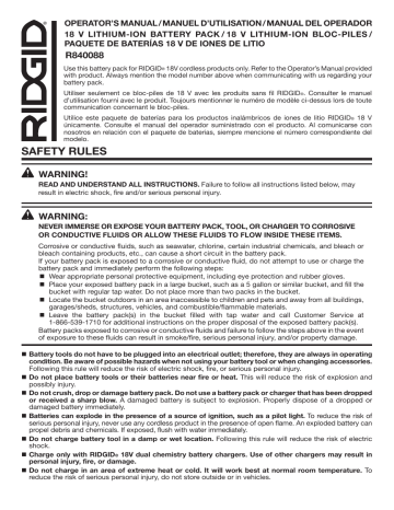 RIDGID AC806 R8832B AC806 R86039B R8400806 AC8400806 R840088