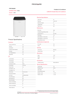 Frigidaire FHPC082AB1 - Owner's manual 