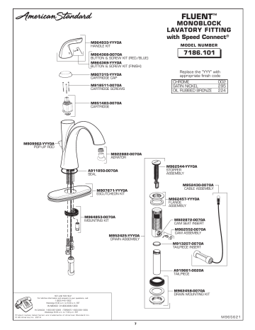 American Standard 7186101.295 Fluent Single Hole Single-Handle Bathroom ...