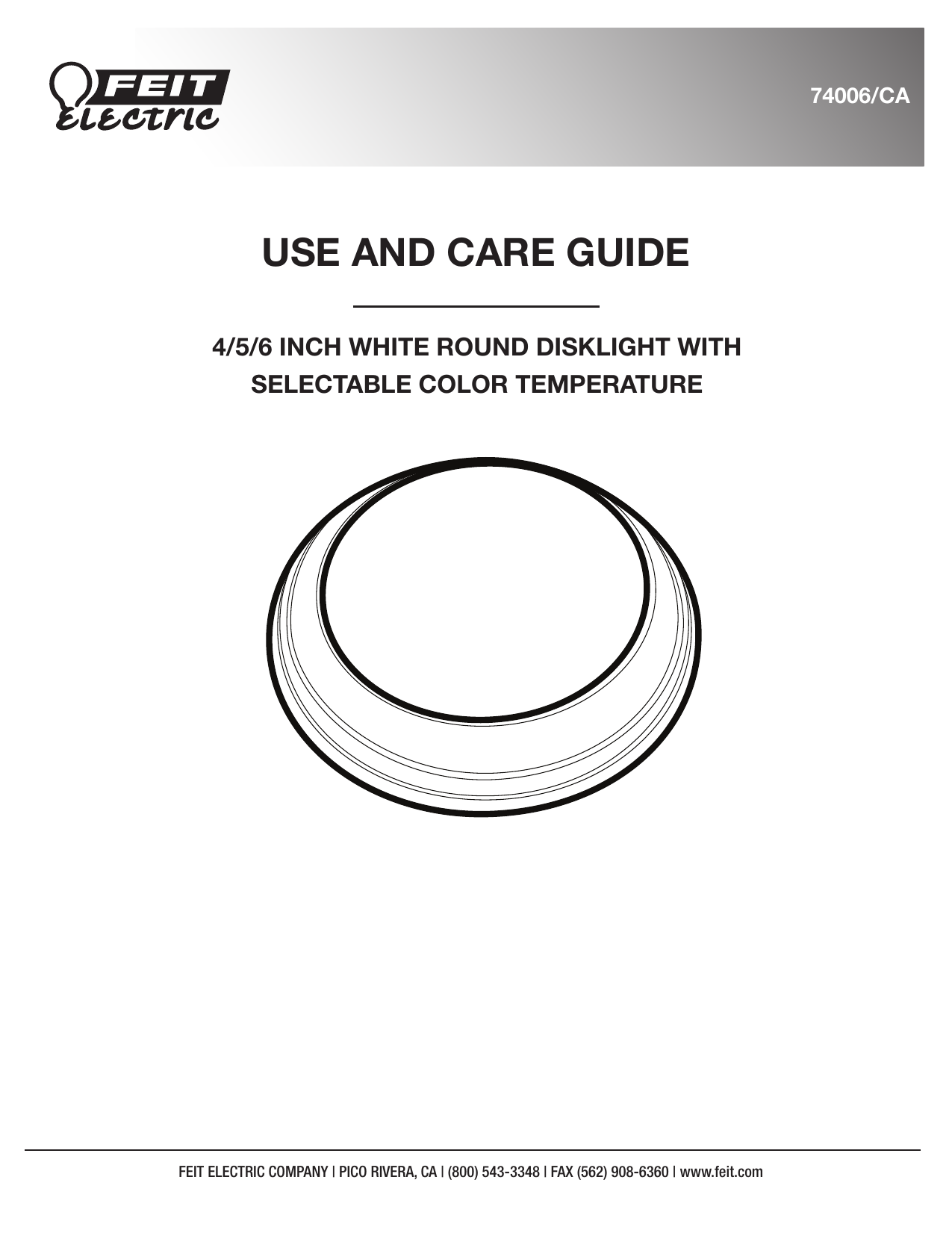 Feit Electric 74006 Ca 4 Installation Guide Manualzz