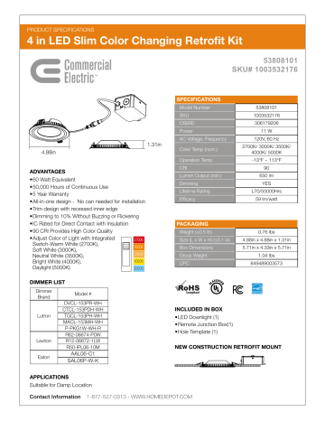 commercial electric 53808101