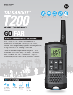 Motorola Talkabout T100TP Two Way Radio