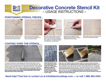 DAICH DCST-AS-150 Ashlar Slate Decorative Concrete Stencil 150 sq.ft. 20-Piece  Kit Manual