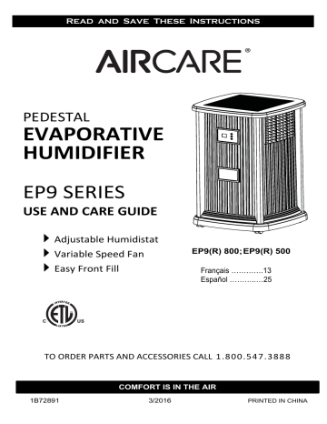 Aircare ep9 hot sale 500