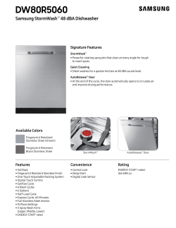 SAMSUNG DW80R5060UG INSTALLATION MANUAL visual data 2