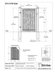 SimTek WGT72X48GRY 4 ft. W x 6 ft. H Ashland Nantucket Gray Composite Privacy Fence Gate Specification