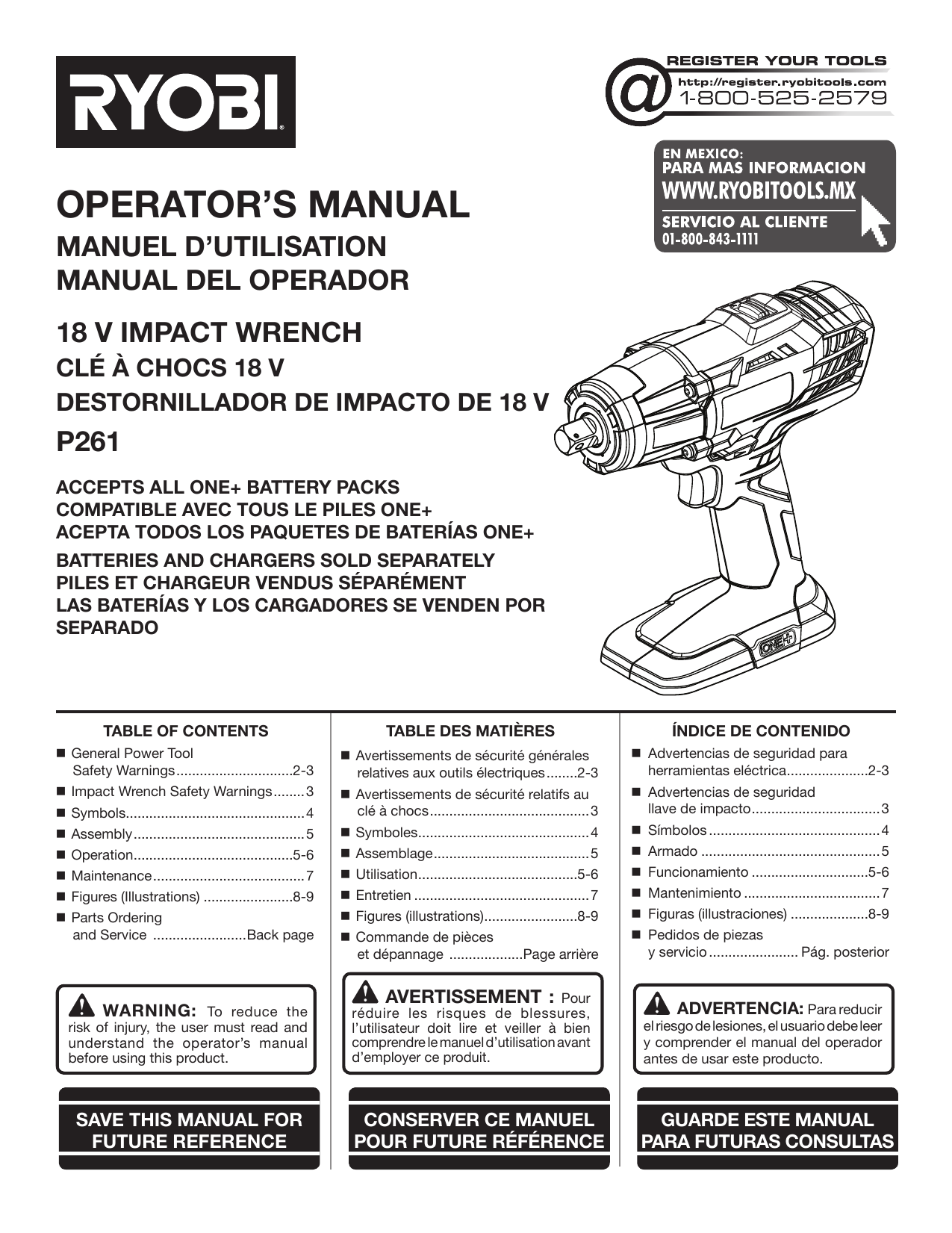 Ryobi P1935N 18 Volt ONE Cordless Combo Kit Manual Manualzz