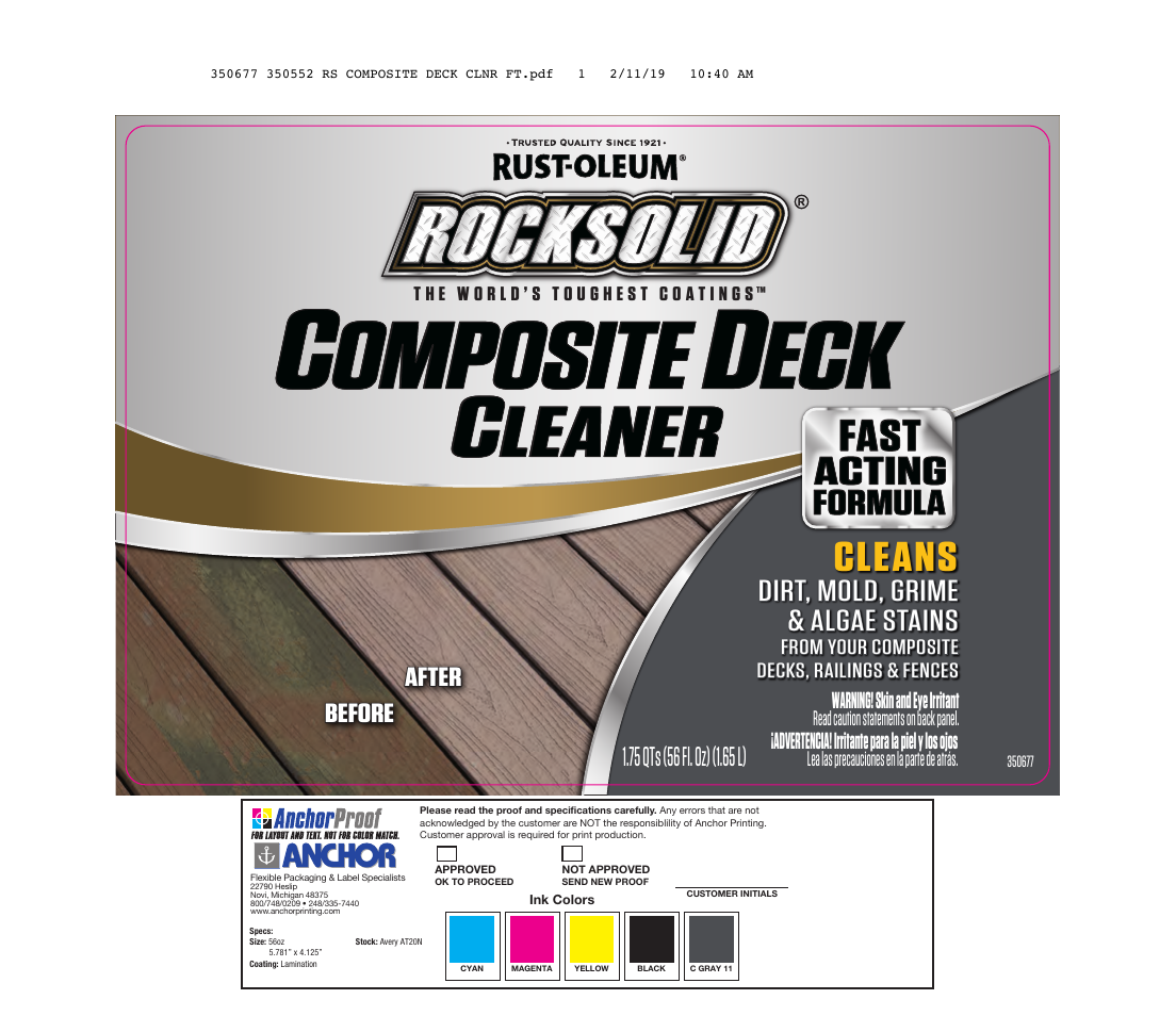 RustOleum RockSolid 350552 56 oz. Composite Deck Cleaner (6Pack