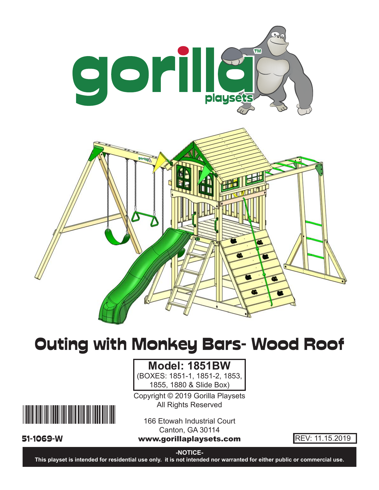 gorilla outing iii playset