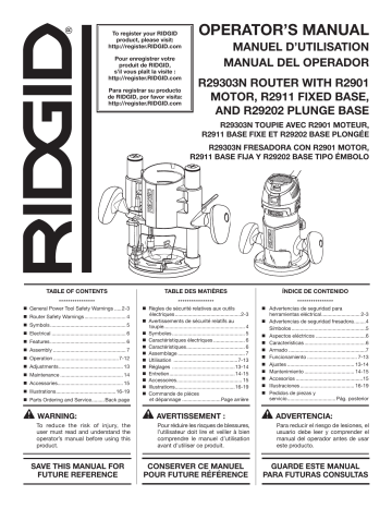 Ridgid R2911 R292 Rn R2901 User Manual Manualzz