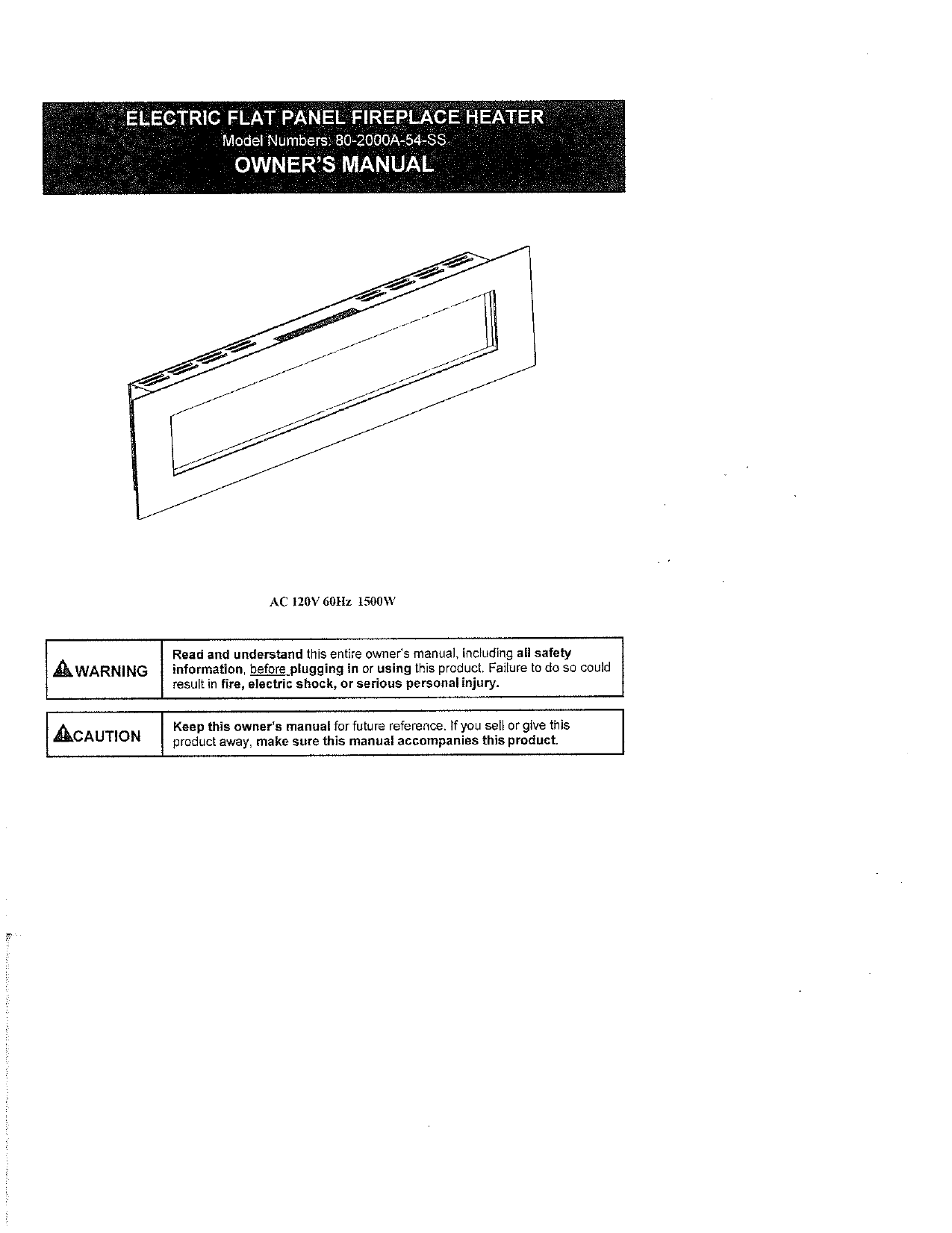 Northwest M022000 54 In Stainless Steel Electric Fireplace With Wall Mount And Remote Silver Manual Manualzz Stainless Steel Electric Fireplace, Northwest 54 In Stainless Steel Electric Fireplace With Wall Mount And Remote Silver