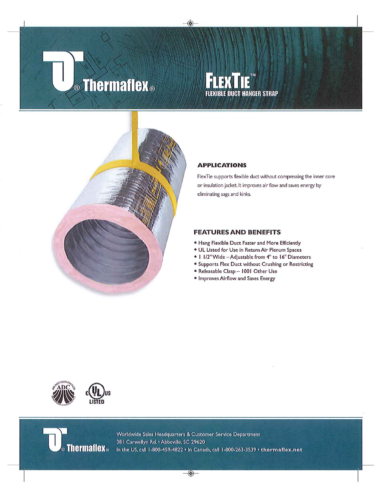 flexible duct hanging strap